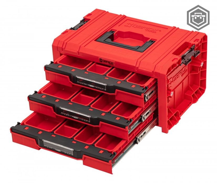 PRO Drawer 3 Toolbox 2.0 RED Ultra HD |Qbrick System