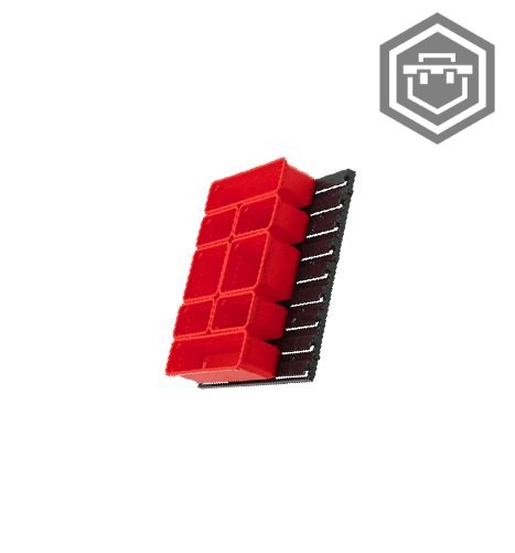 Kontejnery hluboké (více variant) | Qbrick System - Výbava: 2 ks LONG + montážní deska