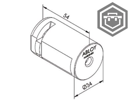 Klíčový trezor - cylindrická vložka BT4 | ASSA ABLOY - Cylindrická vložka BT4: ABLOY 5153N + 2 klíče  PROTEC
