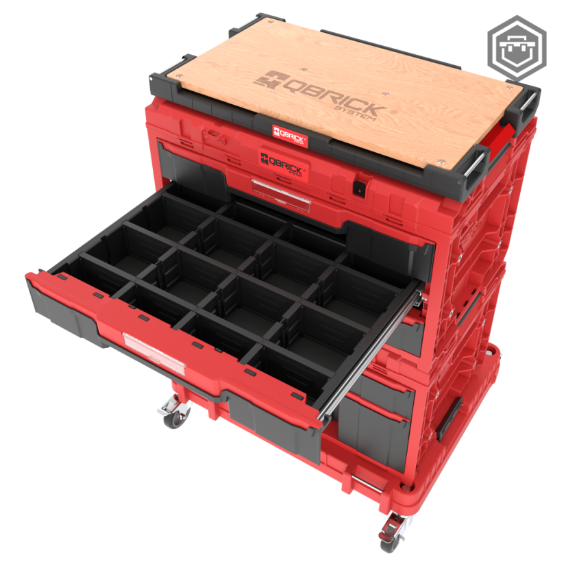 ONE Workshop Drawers Set 5 RED Ultra HD | Qbrick System