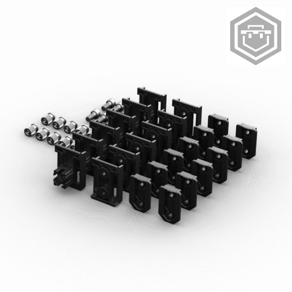 Custom konektory a závitové matice v organizéru (Set 2) | Qbrick System