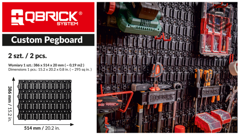 Qbrick System Custom Pegboard (sada 2 ks)