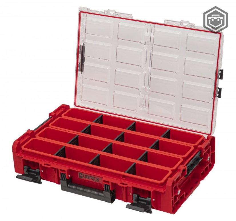 ONE Organizer XL 2.0 RED Ultra HD (více variant) | Qbrick System - Výbava: Kontejnery EXTRA LONG (na šířku)