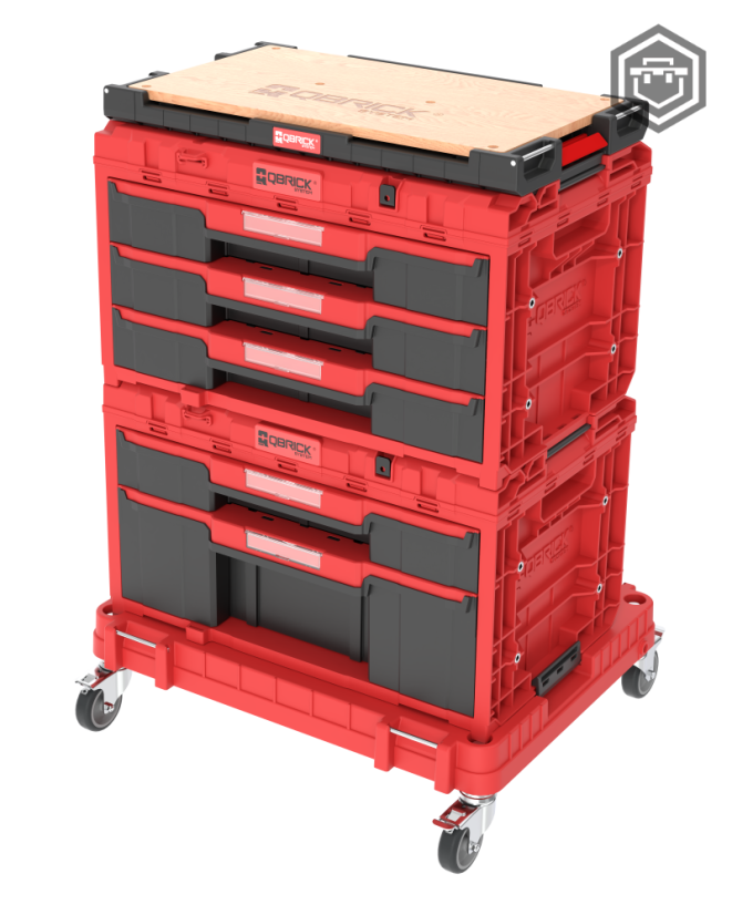 ONE Workshop Drawers Set 5 RED Ultra HD | Qbrick System