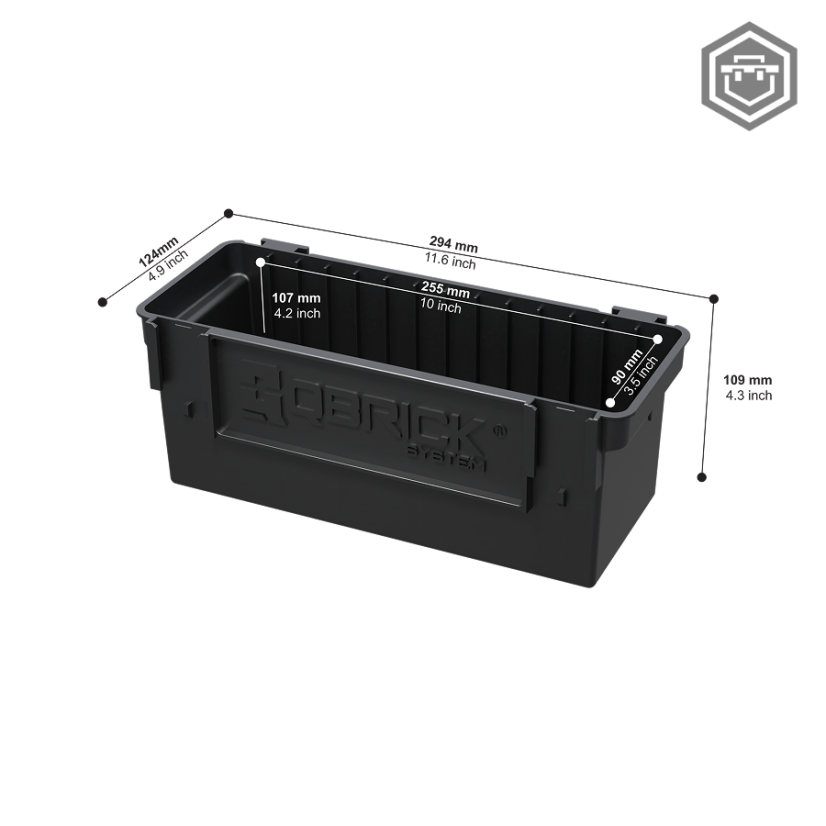 Hluboký kontejner Custom Deep Modular Bin Set | Qbrick System