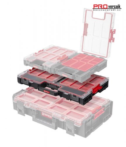 Qbrick ONE RED Organizer L (více variant) - Výbava: Kontejnery a pěnová deska 50/50