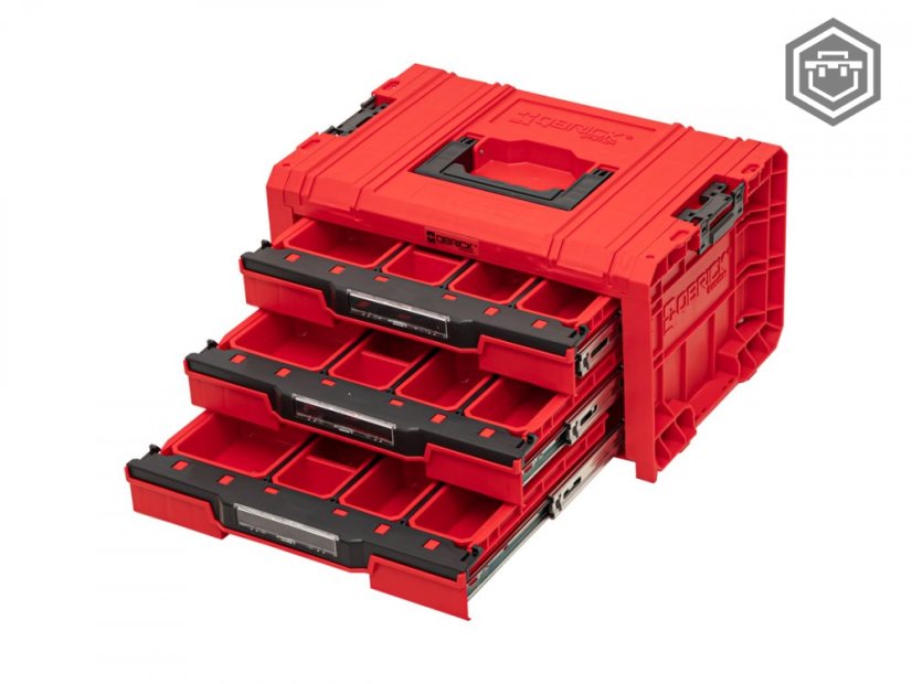 PRO Drawer 3 Toolbox 2.0 RED Ultra HD |Qbrick System