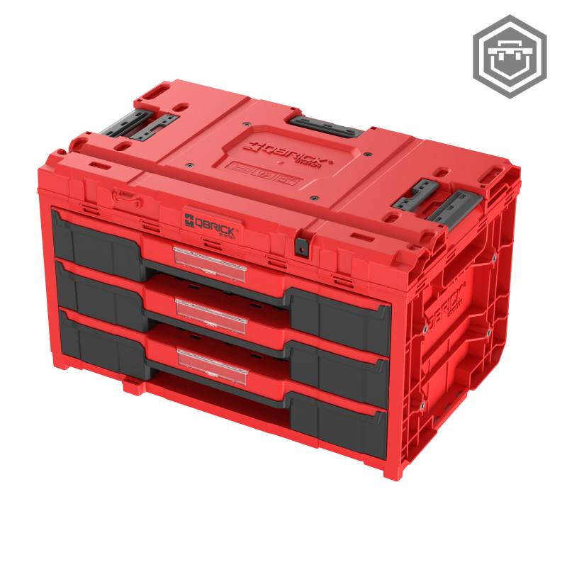 ONE Drawer Toolbox 2.0 RED Ultra HD | Qbrick System - Provedení: 3 Toolbox 2.0