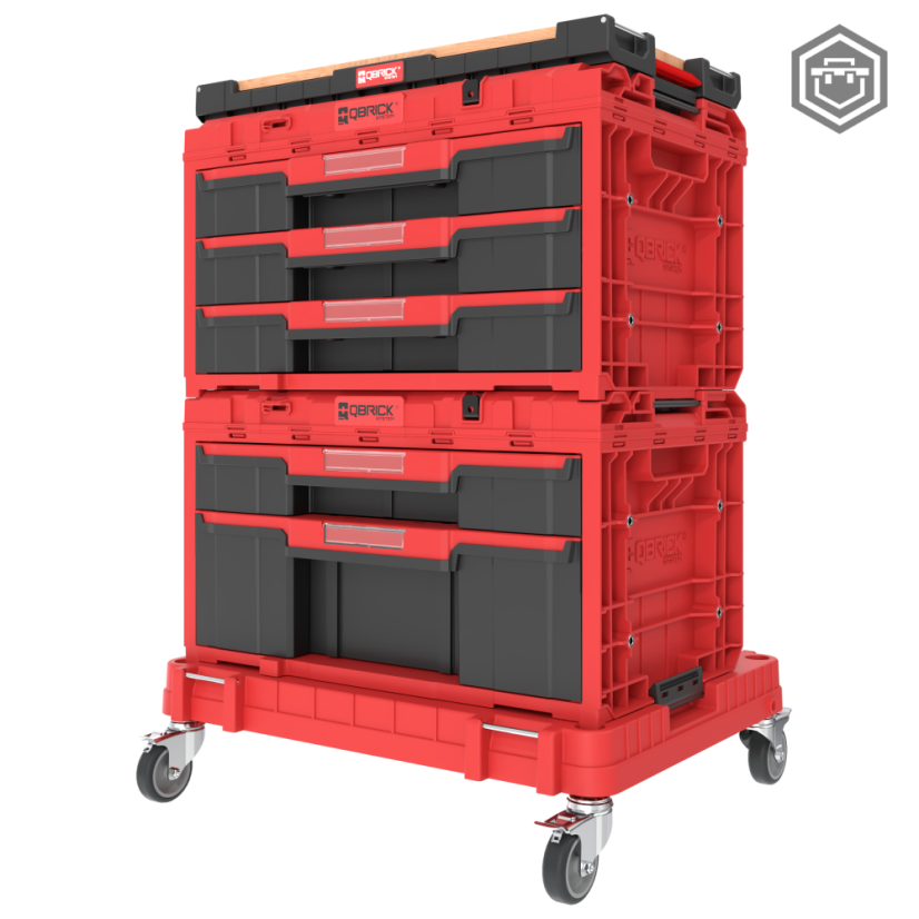 ONE Workshop Drawers Set 5 RED Ultra HD | Qbrick System