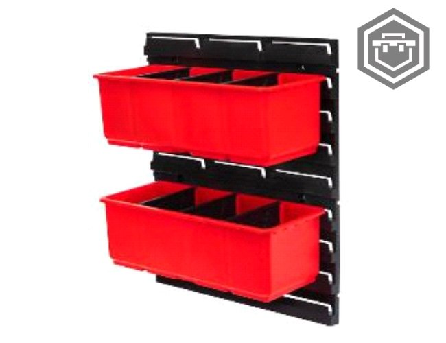 Kontejnery hluboké (více variant) | Qbrick System - Výbava: 2 ks LONG + montážní deska