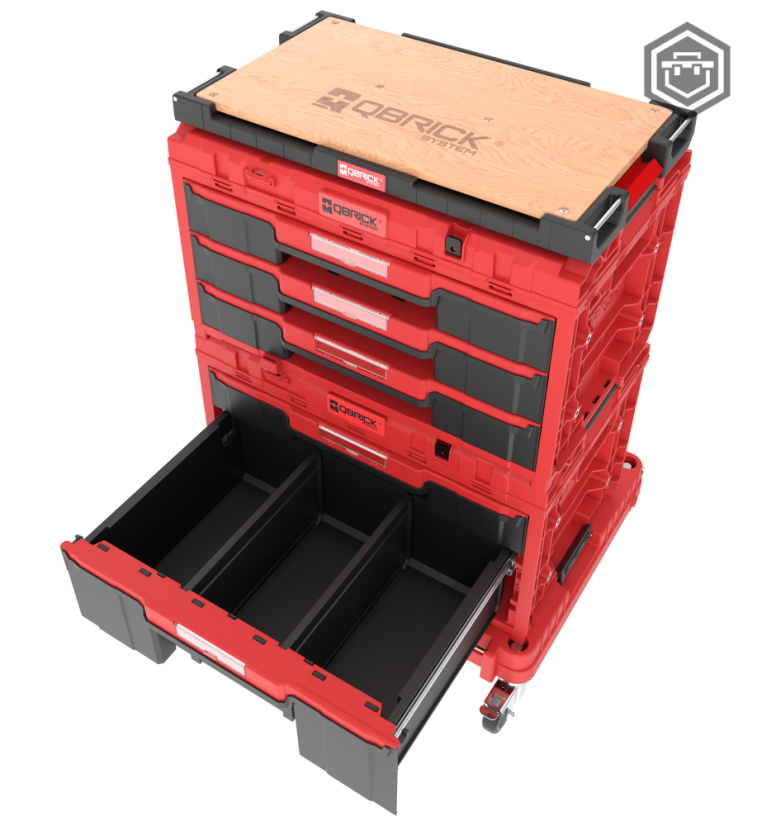 ONE Workshop Drawers Set 5 RED Ultra HD | Qbrick System