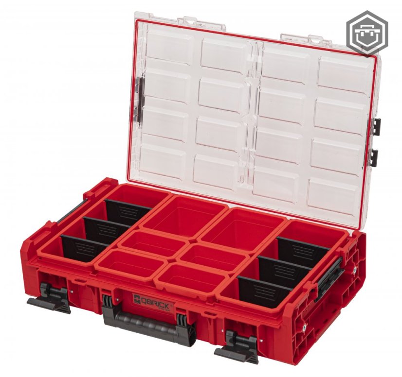 ONE Organizer XL 2.0 RED Ultra HD (více variant) | Qbrick System - Výbava: Kontejnery EXTRA LONG (na šířku)