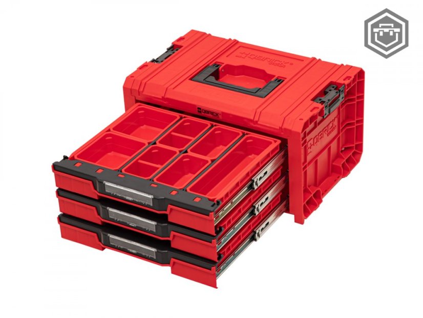 PRO Drawer 3 Toolbox 2.0 RED Ultra HD |Qbrick System